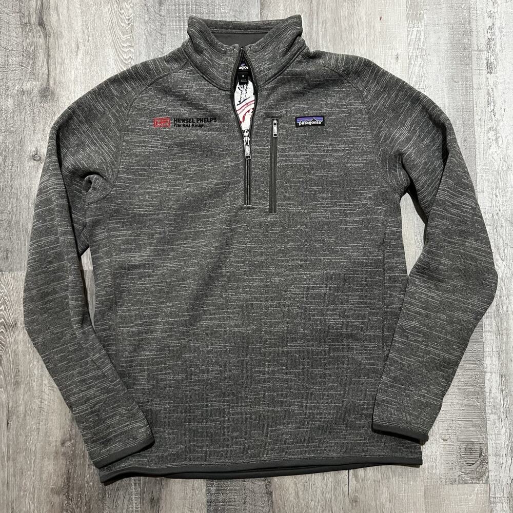 Patagonia Mens Better Sweater 1/4 Zip Fleece Pullover Jacket Gray Hansel Phelps